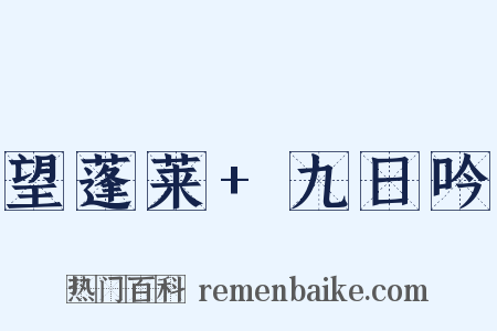 望蓬莱+九日吟是什么意思的图片